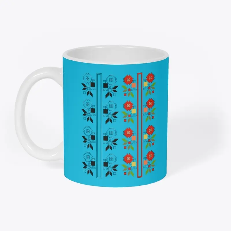 Bulgarian Shevitsa Blue Mug